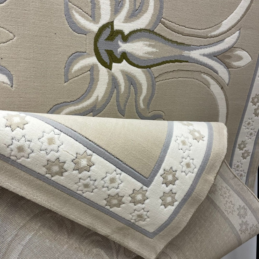 سجاد تركي ديلوكس 9770A كريم بيج مقاس 80*150