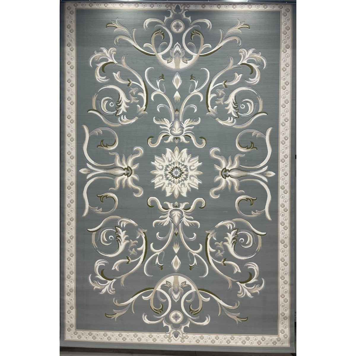 سجاد تركي ديلوكس 9770A كريم سماوي مقاس 250*350