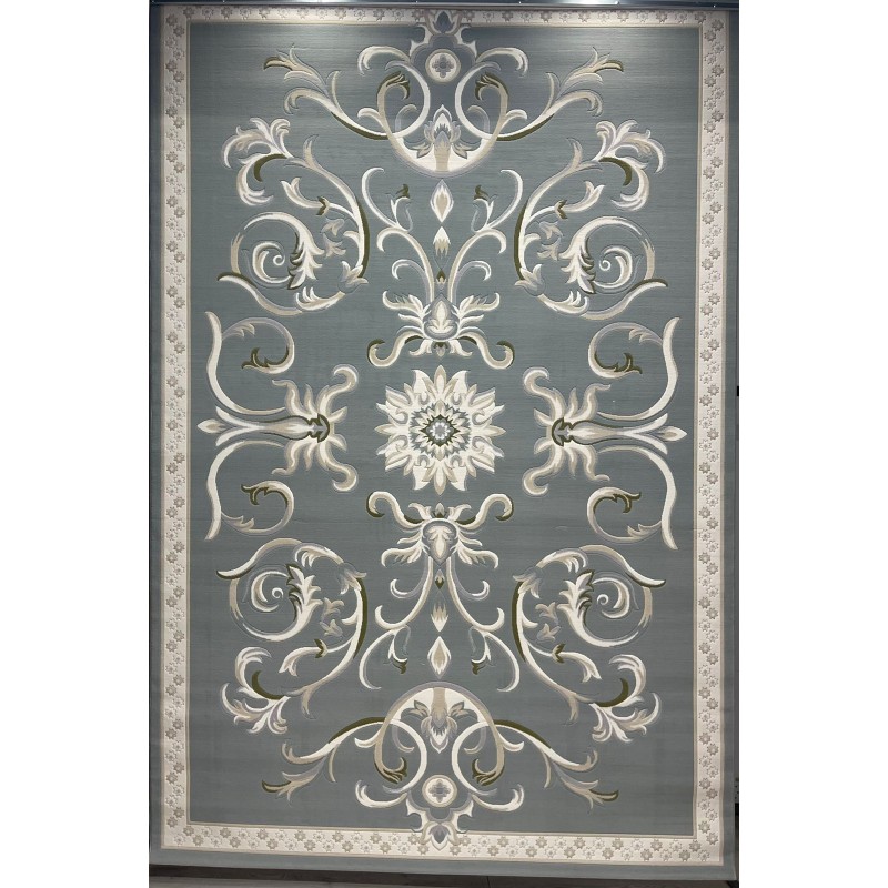 سجاد تركي ديلوكس 9770A كريم سماوي مقاس 250*350