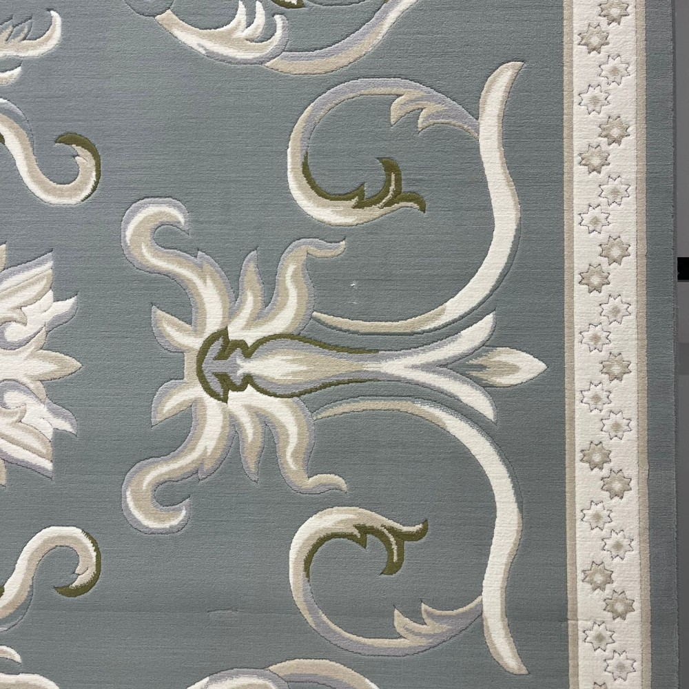 سجاد تركي ديلوكس 9770A كريم سماوي مقاس 100*200