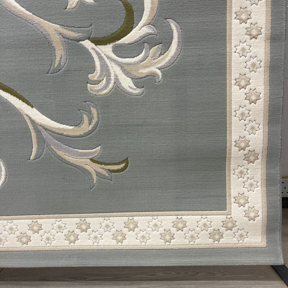 سجاد تركي ديلوكس 9770A كريم سماوي مقاس 100*200