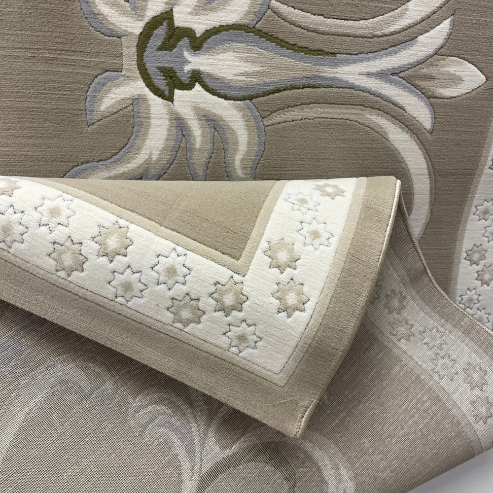 سجاد تركي ديلوكس 9770A كريم بني مقاس 200*200
