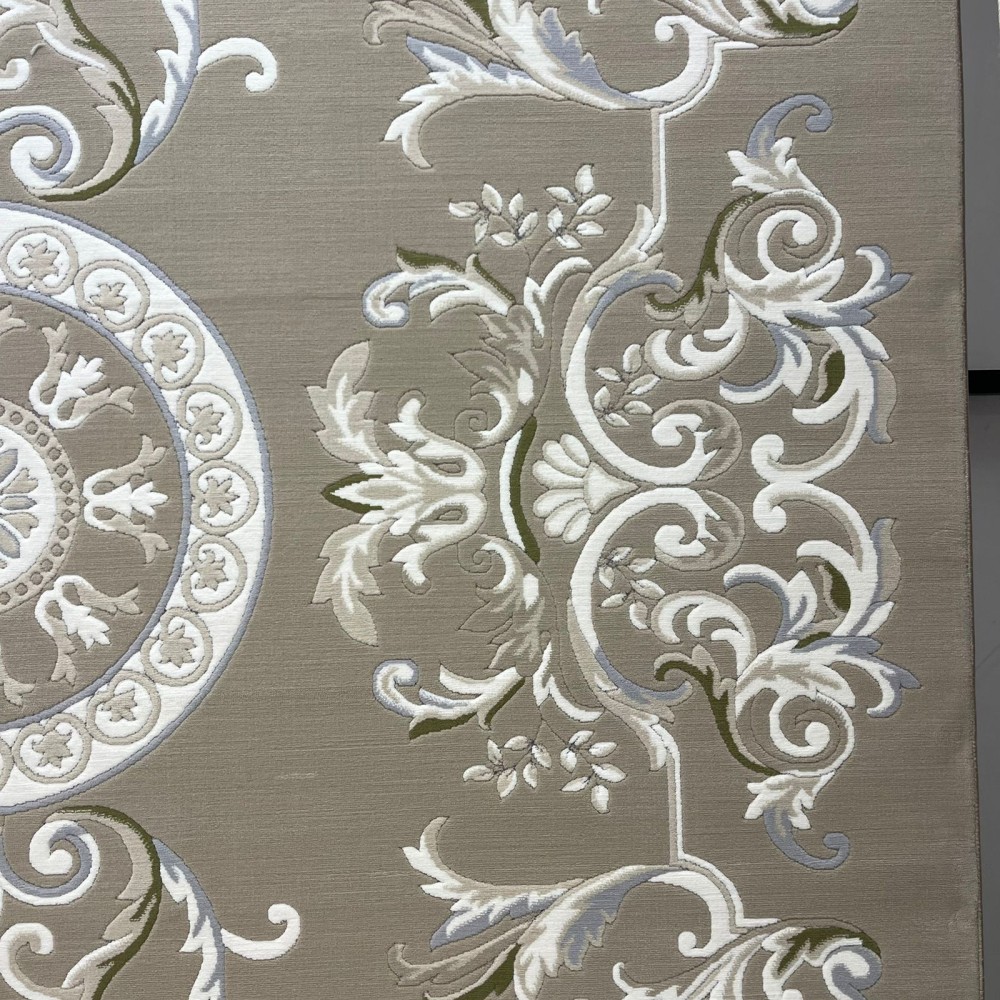 سجاد تركي ديلوكس 9688E كريم بني مقاس 150*150