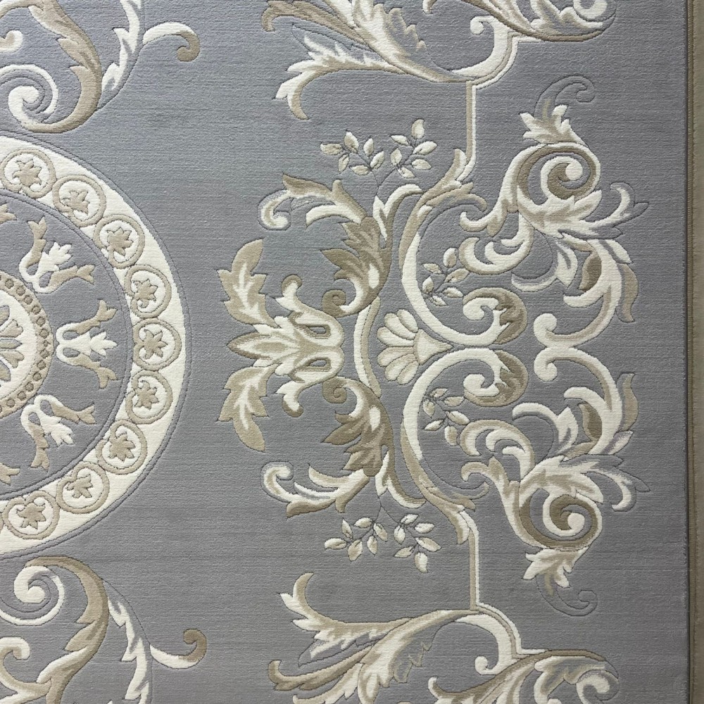 سجاد تركي ديلوكس 9688E كريم سيلفر مقاس 200*200