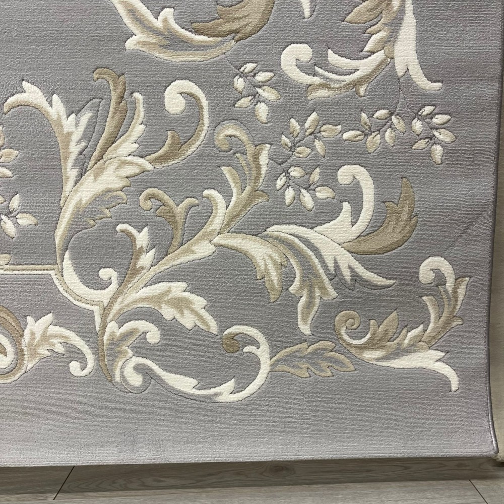 سجاد تركي ديلوكس 9688E كريم سيلفر مقاس 200*200