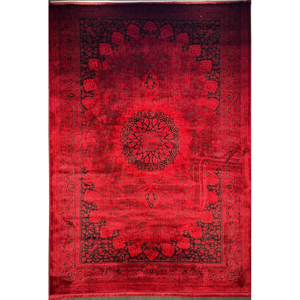 سجاد تركي بخارى قندهار افغاني P1619 احمر غامق مقاس 400*400