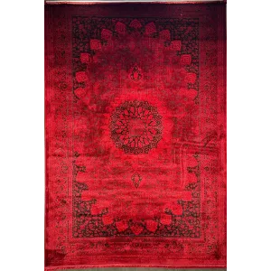 سجاد تركي بخارى قندهار افغاني P1619 احمر غامق مقاس 400*400