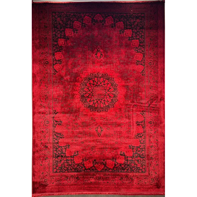 سجاد تركي بخارى قندهار افغاني P1619 احمر غامق مقاس 400*400