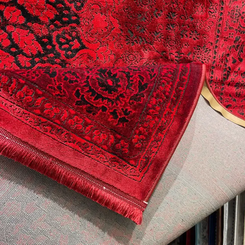 سجاد تركي بخارى قندهار افغاني P1619 احمر غامق مقاس 400*400