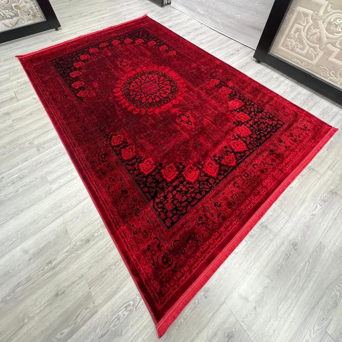 سجاد تركي بخارى قندهار افغاني P1619 احمر غامق مقاس 400*400