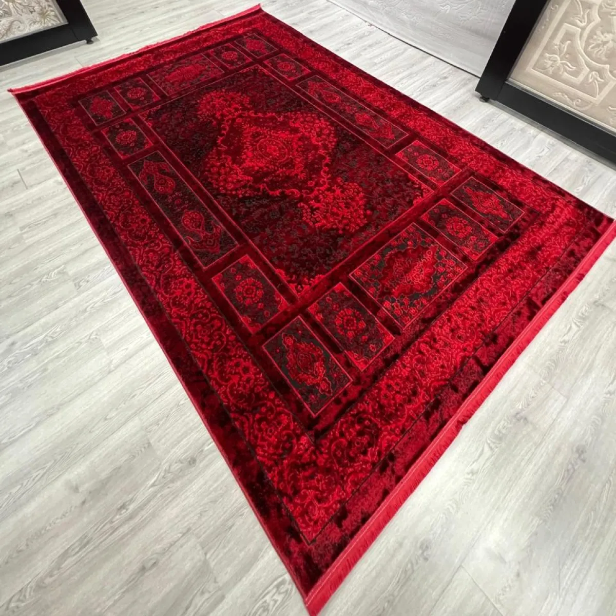 سجاد تركي بخارى قندهار افغاني P1620 احمر غامق مقاس 300*500