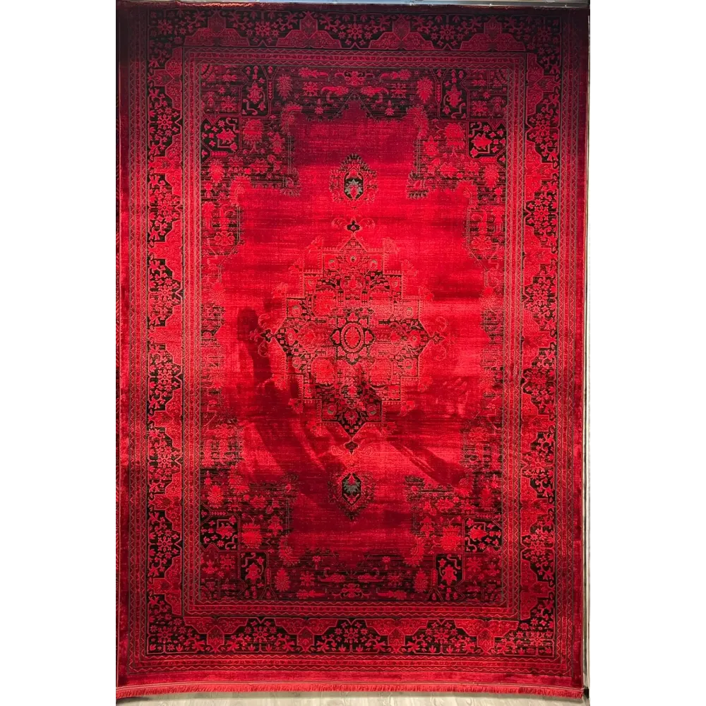 سجاد تركي بخارى قندهار افغاني P1448 احمر غامق مقاس 400*600