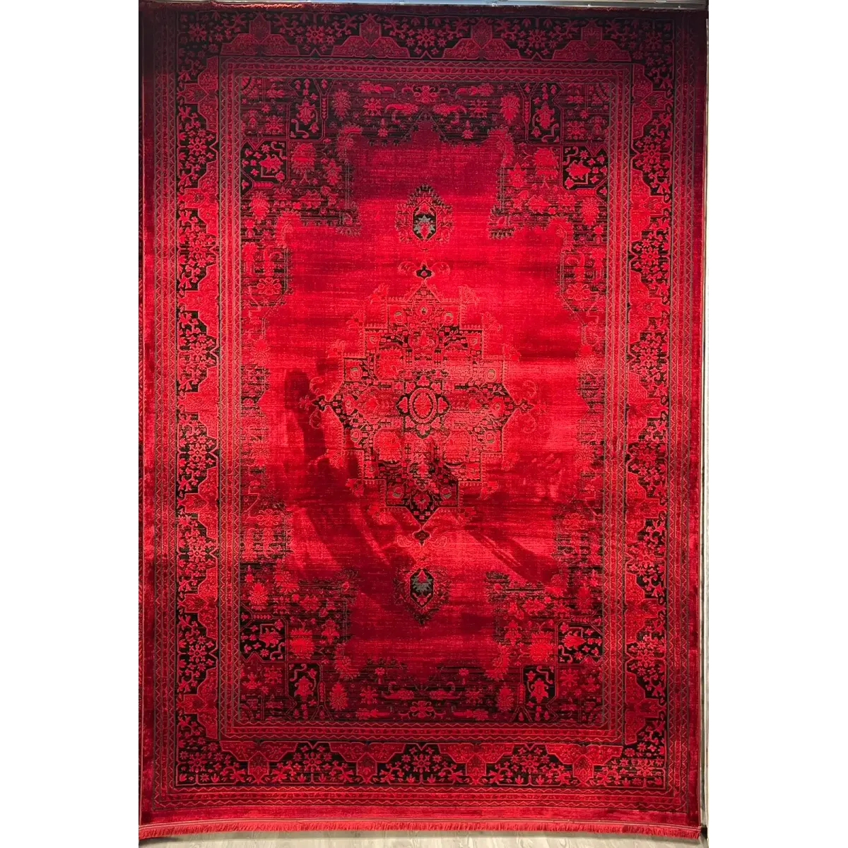 سجاد تركي بخارى قندهار افغاني P1448 احمر غامق مقاس 400*400