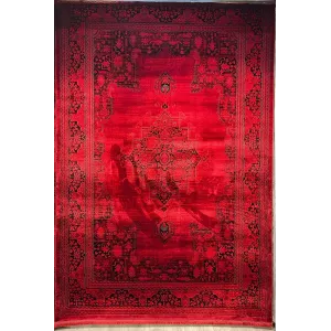 سجاد تركي بخارى قندهار افغاني P1448 احمر غامق مقاس 400*600