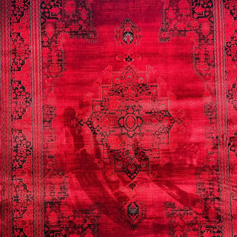 سجاد تركي بخارى قندهار افغاني P1448 احمر غامق مقاس 100*200