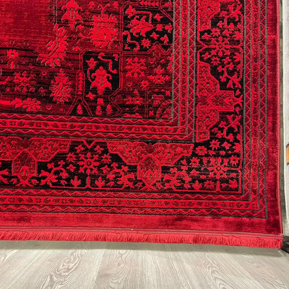 سجاد تركي بخارى قندهار افغاني P1448 احمر غامق مقاس 400*600
