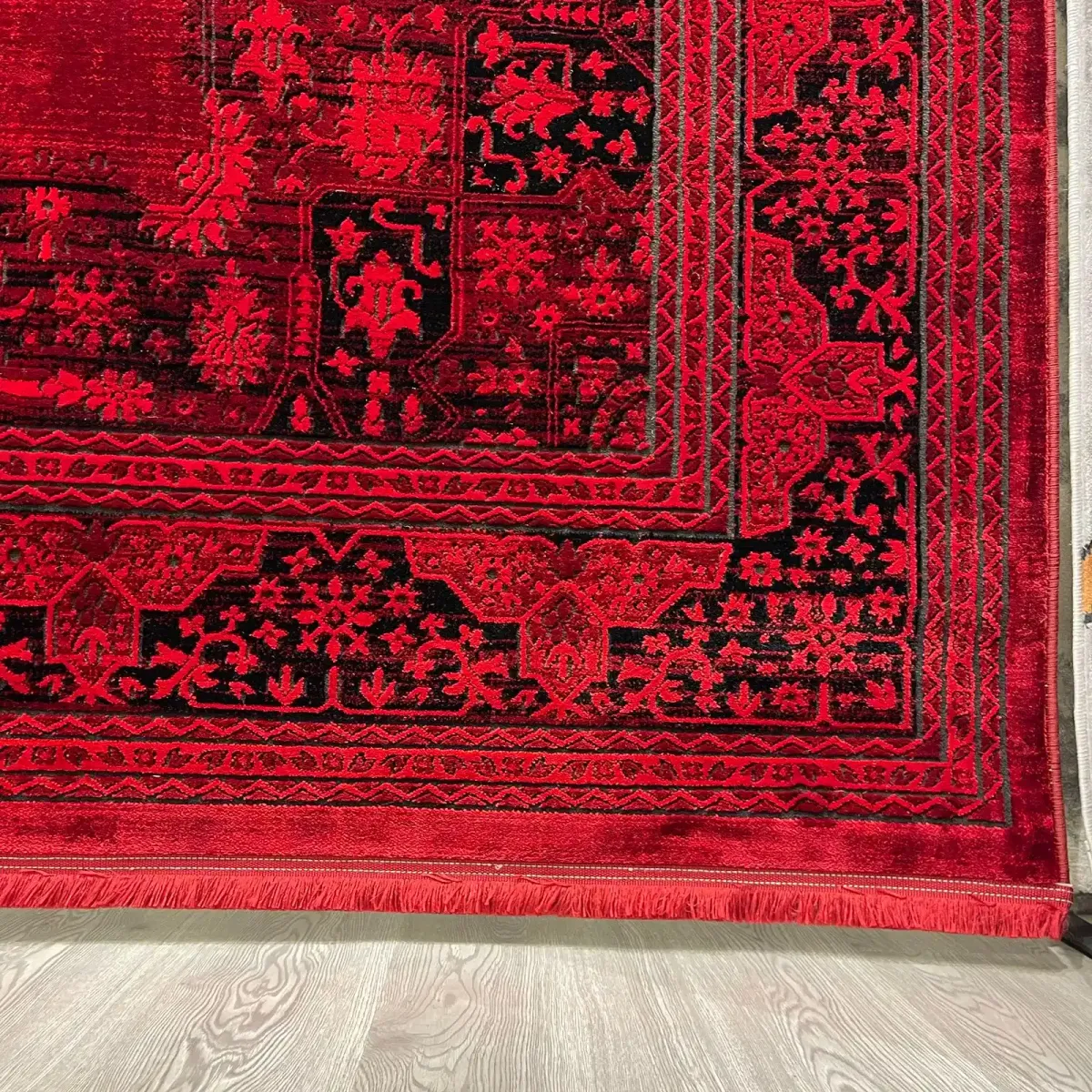 سجاد تركي بخارى قندهار افغاني P1448 احمر غامق مقاس 400*400