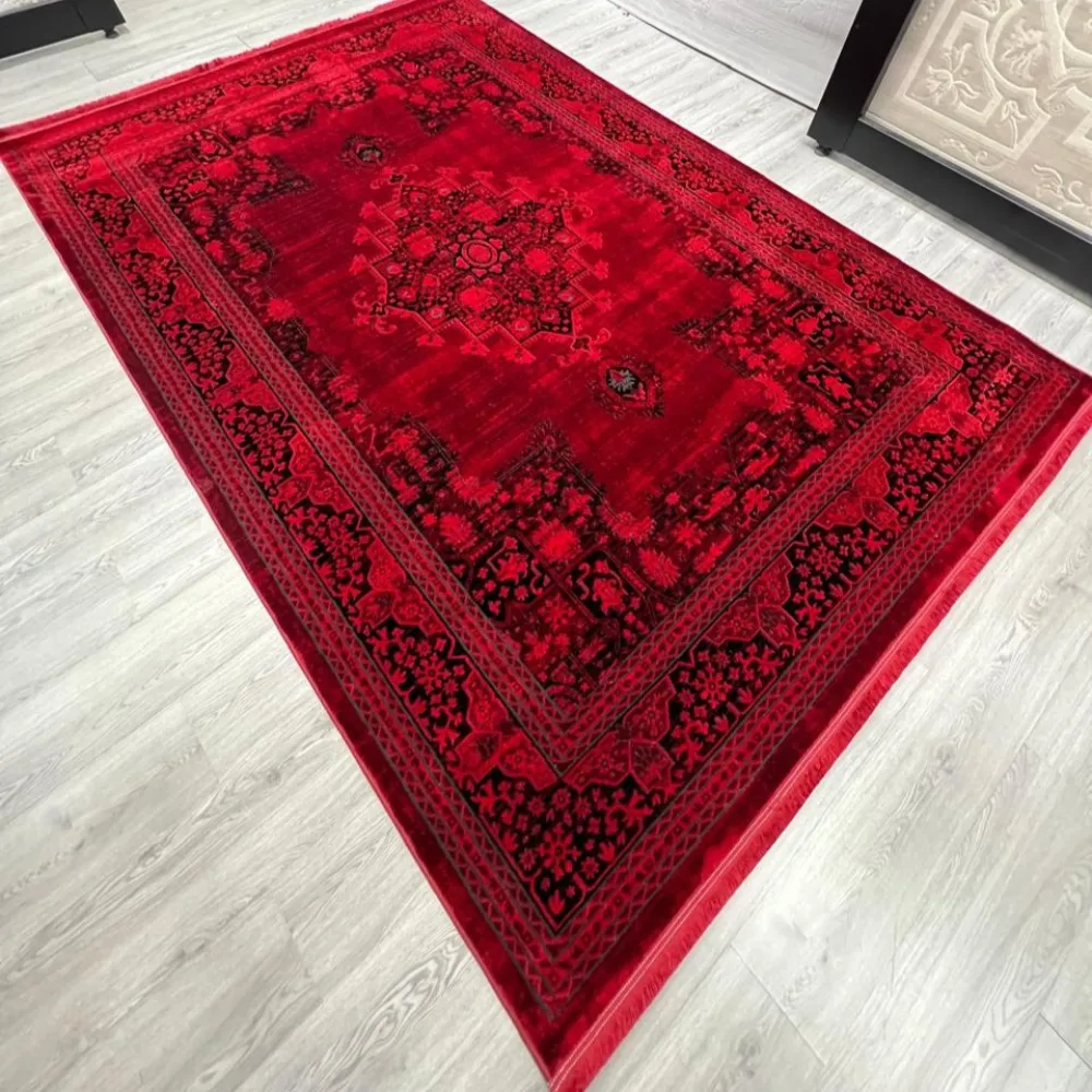 سجاد تركي بخارى قندهار افغاني P1448 احمر غامق مقاس 400*600
