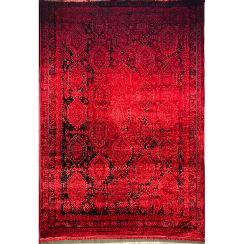 سجاد تركي بخارى قندهار افغاني P1450 احمر غامق مقاس 50*80