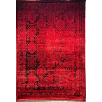 سجاد تركي بخارى قندهار افغاني P1450 احمر غامق مقاس 80*150