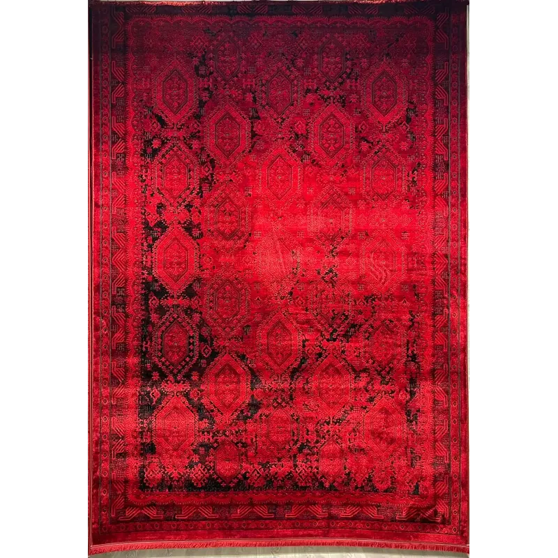 سجاد تركي بخارى قندهار افغاني P1455 احمر غامق مقاس 300*500