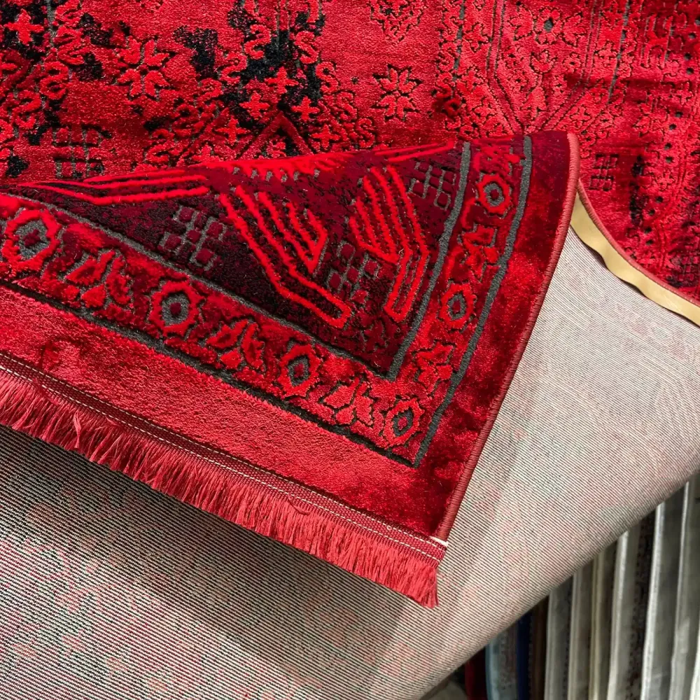 سجاد تركي بخارى قندهار افغاني P1450 احمر غامق مقاس 50*80