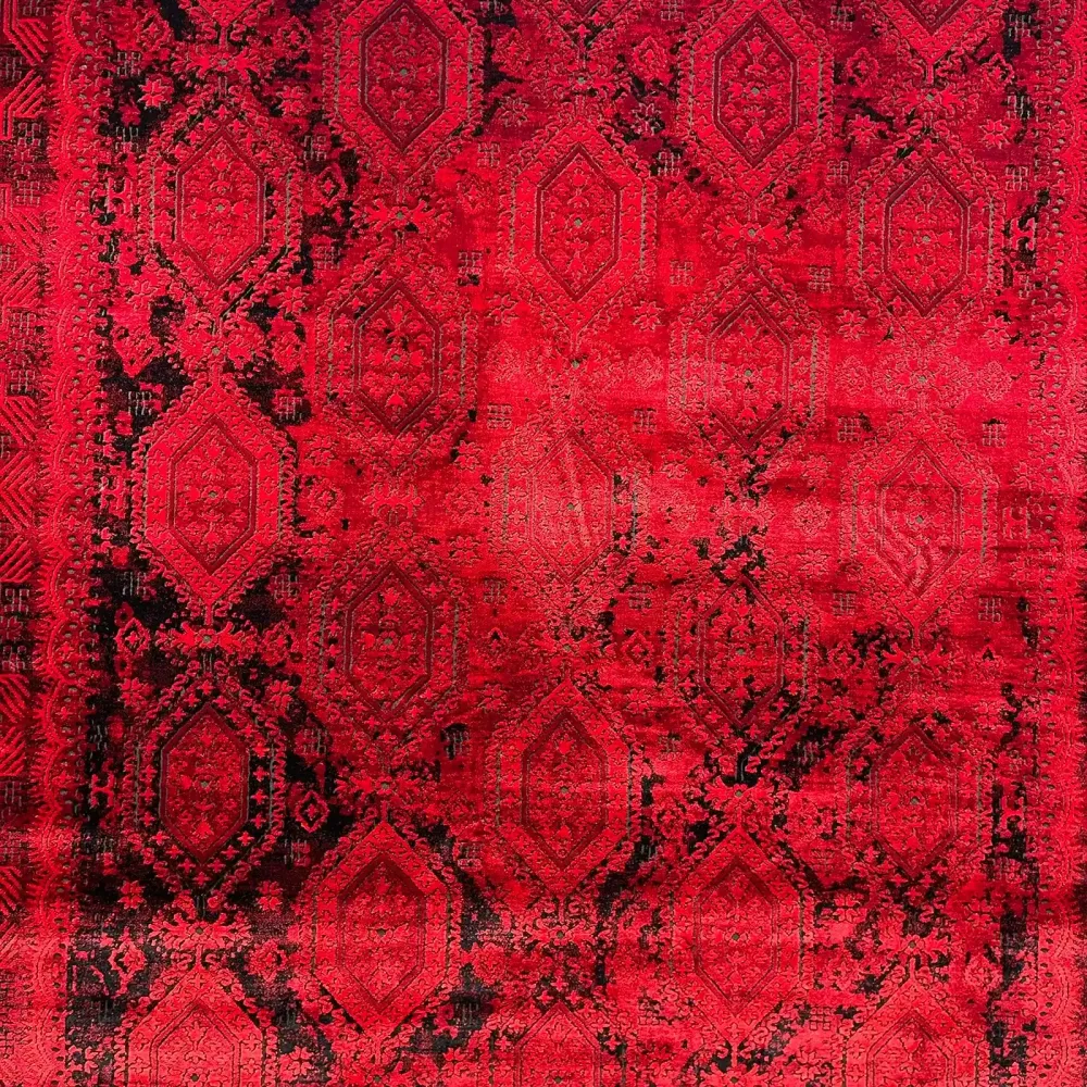 سجاد تركي بخارى قندهار افغاني P1450 احمر غامق مقاس 50*80