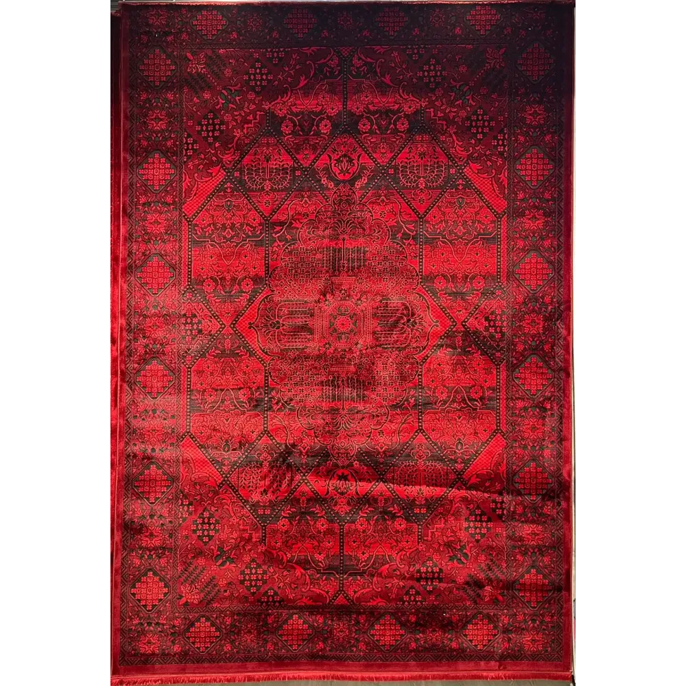 سجاد تركي بخارى قندهار افغاني P1661 احمر غامق مقاس 50*80