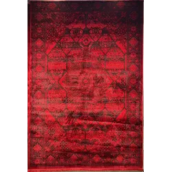 سجاد تركي بخارى قندهار افغاني P1661 احمر غامق مقاس 50*80