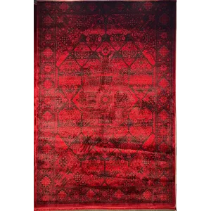 سجاد تركي بخارى قندهار افغاني P1661 احمر غامق مقاس 50*80