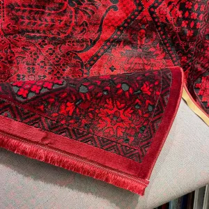 سجاد تركي بخارى قندهار افغاني P1661 احمر غامق مقاس 50*80