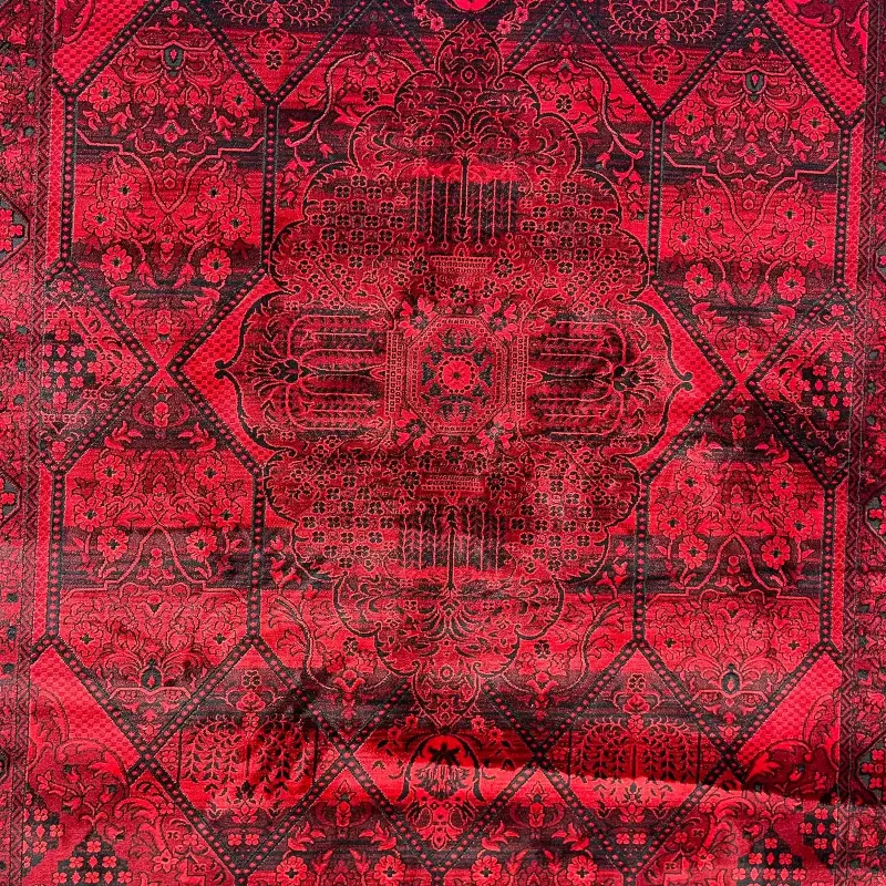 سجاد تركي بخارى قندهار افغاني P1661 احمر غامق مقاس 50*80
