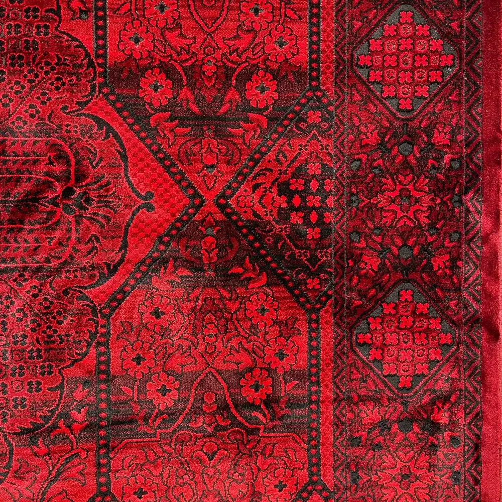 سجاد تركي بخارى قندهار افغاني P1661 احمر غامق مقاس 50*80
