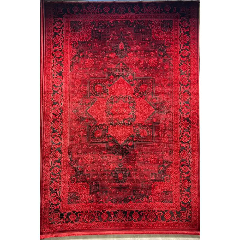 سجاد تركي بخارى قندهار افغاني P1664 احمر غامق مقاس 100*300