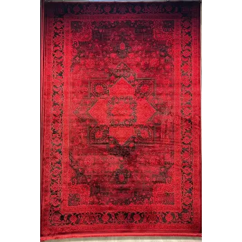 سجاد تركي بخارى قندهار افغاني P1664 احمر غامق مقاس 400*600