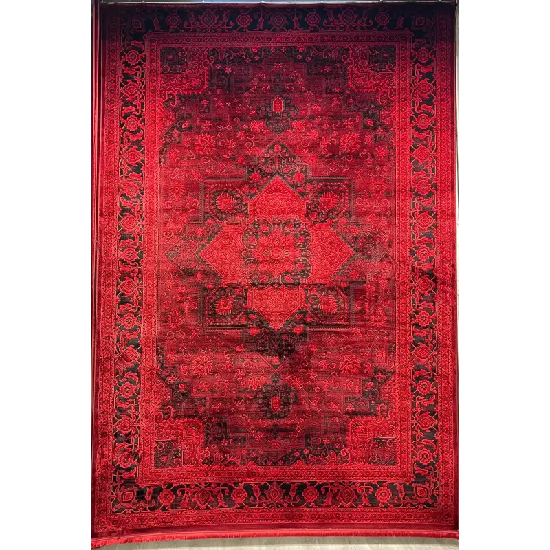سجاد تركي بخارى قندهار افغاني P1664 احمر غامق مقاس 250*350