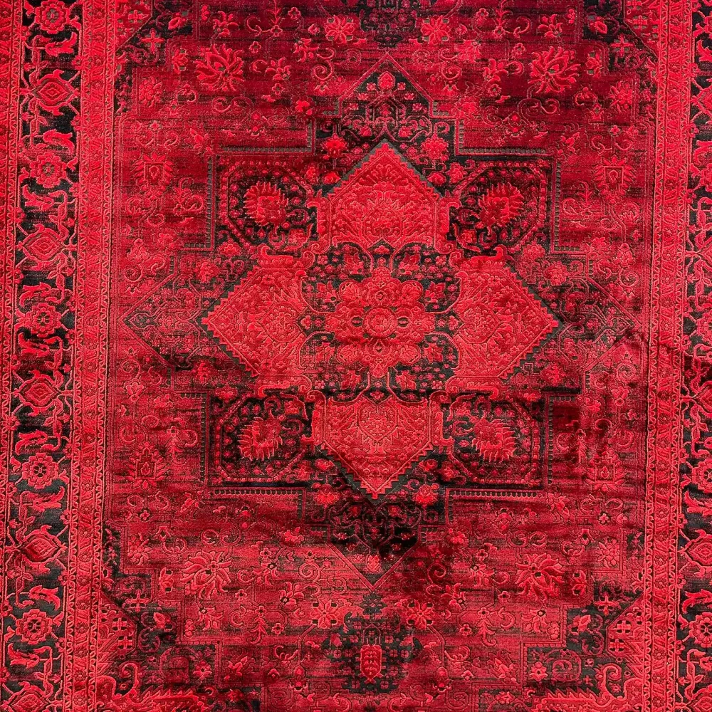 سجاد تركي بخارى قندهار افغاني P1664 احمر غامق مقاس 100*300