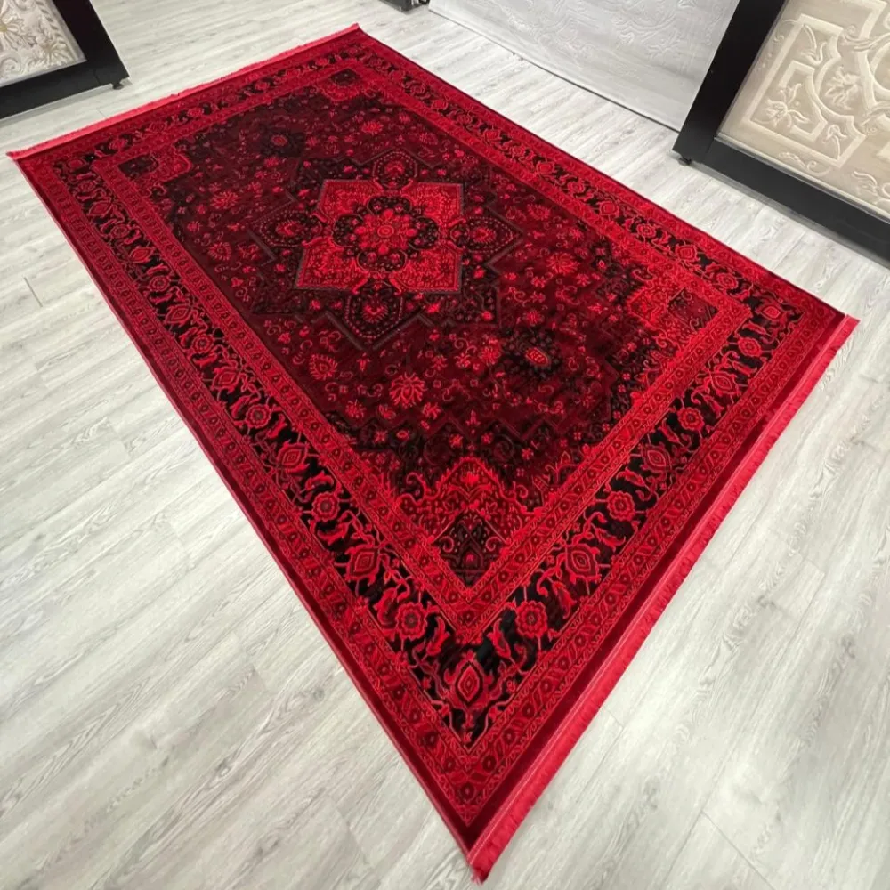 سجاد تركي بخارى قندهار افغاني P1664 احمر غامق مقاس 100*300