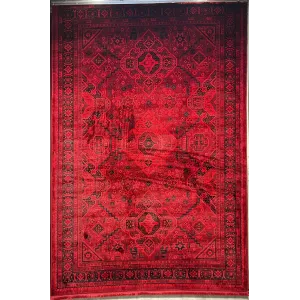 سجاد تركي بخارى قندهار افغاني P1665 احمر غامق مقاس 50*80