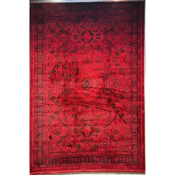 سجاد تركي بخارى قندهار افغاني P1665 احمر غامق مقاس 250*350