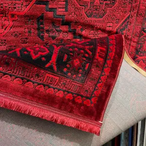 سجاد تركي بخارى قندهار افغاني P1665 احمر غامق مقاس 50*80
