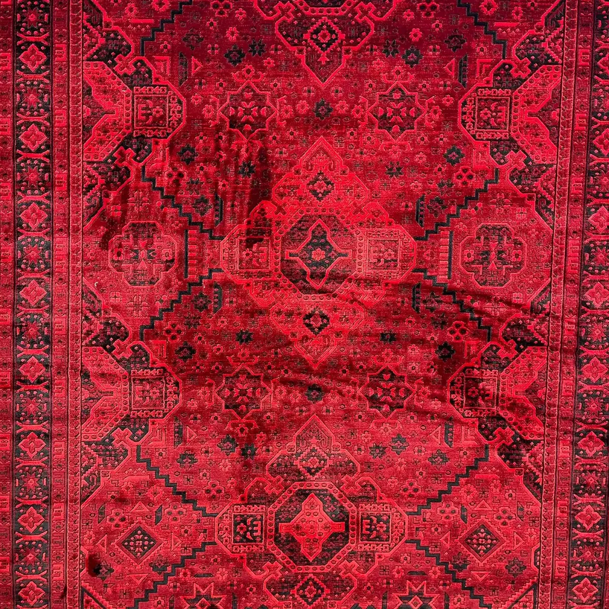 سجاد تركي بخارى قندهار افغاني P1665 احمر غامق مقاس 250*350