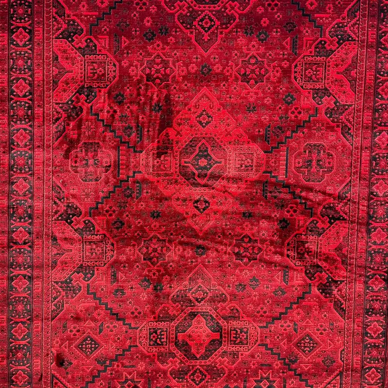 سجاد تركي بخارى قندهار افغاني P1665 احمر غامق مقاس 250*350