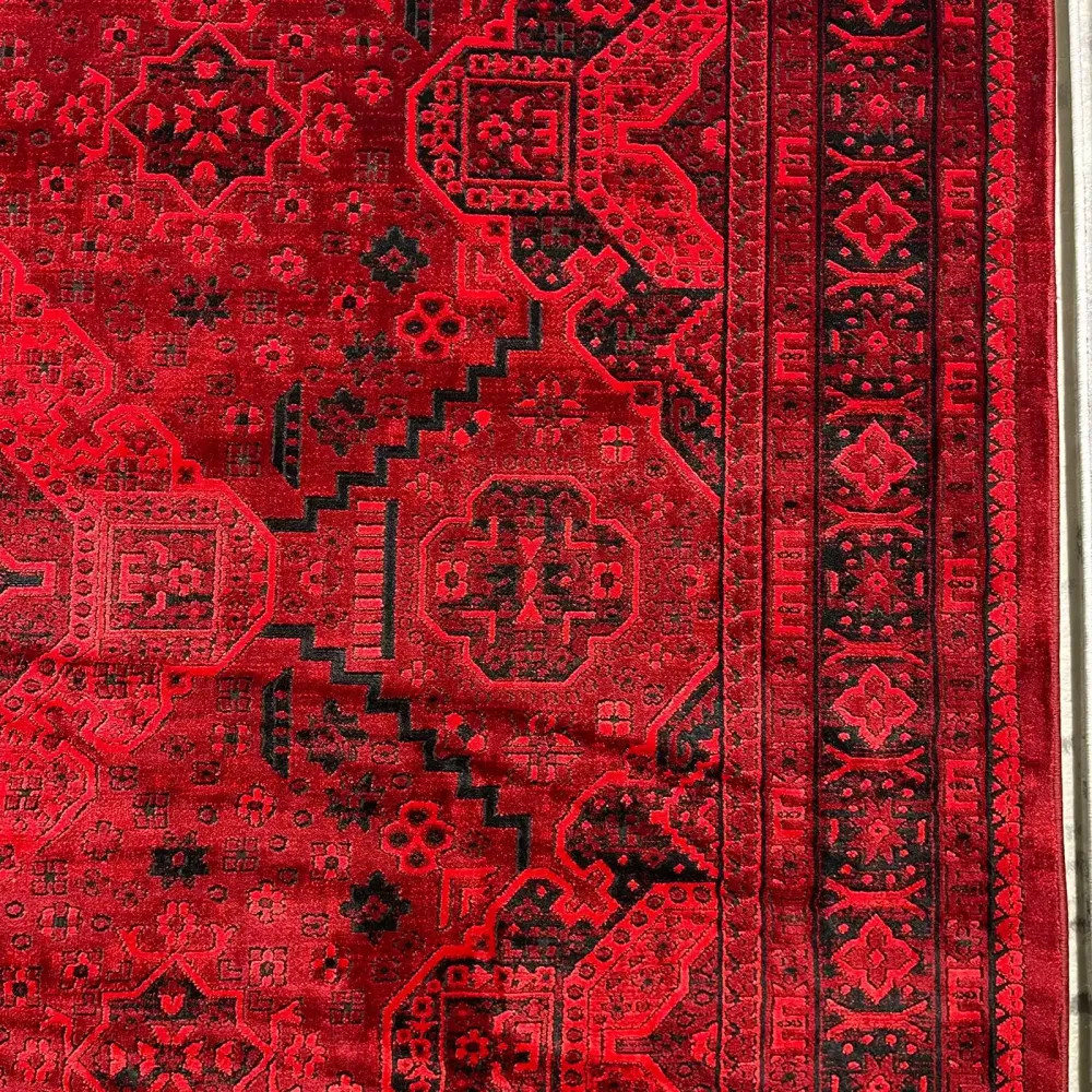 سجاد تركي بخارى قندهار افغاني P1665 احمر غامق مقاس 50*80