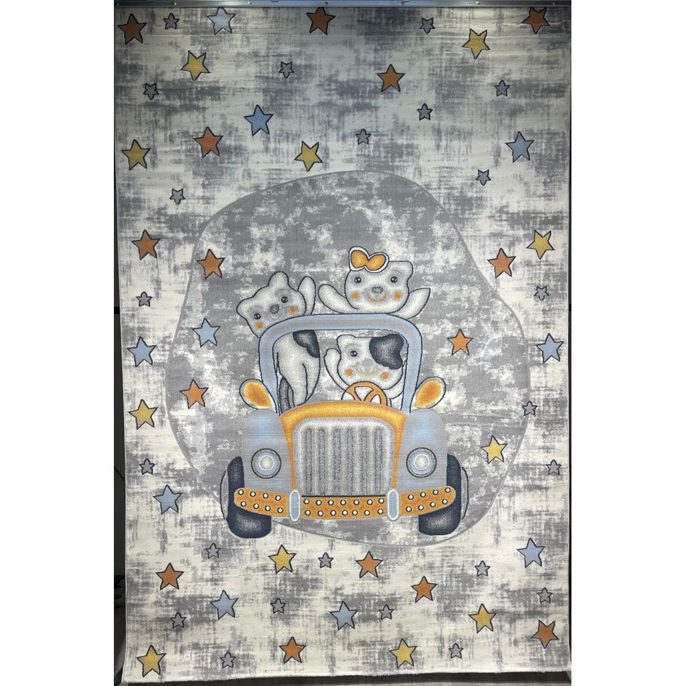 سجاد تركي اطفال كيدز 52644B اللون ابيض رصاصي فاتح مقاس 120*170 سجاد تركي اطفال كيدز 52644B اللون ابيض رصاصي فاتح مقاس 120*170