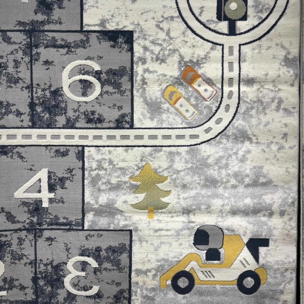 سجاد تركي اطفال كيدز 52645A اللون ابيض رصاصي فاتح مقاس 80*150 سجاد تركي اطفال كيدز 52645A اللون ابيض رصاصي فاتح مقاس 80*150