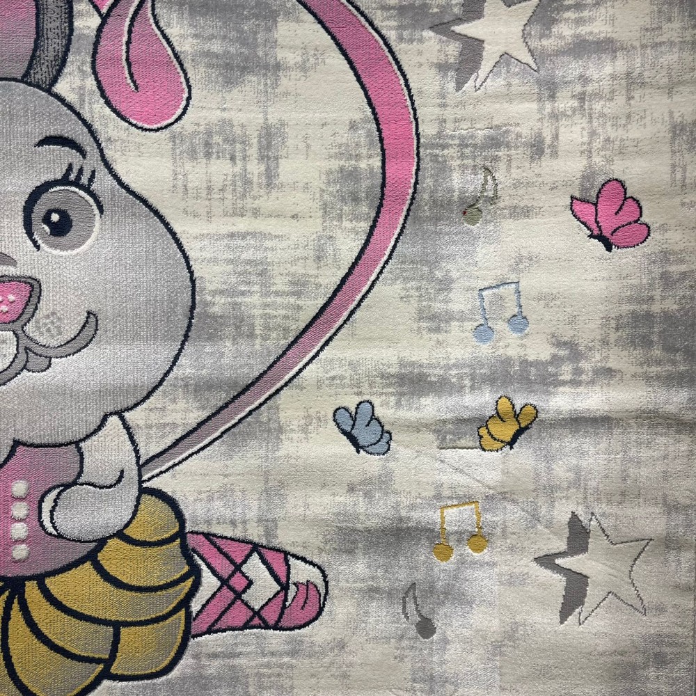 سجاد تركي اطفال كيدز 52661A اللون زهري ابيض مقاس 80*150 سجاد تركي اطفال كيدز 52661A اللون زهري ابيض مقاس 80*150