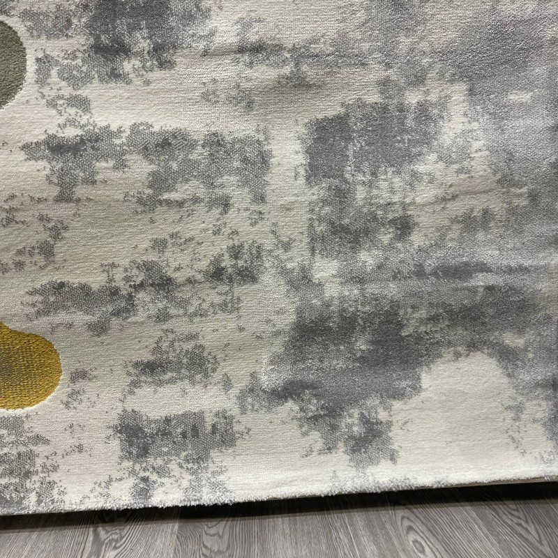 سجاد تركي اطفال كيدز 40679A اللون ابيض رصاصي فاتح مقاس 80*150