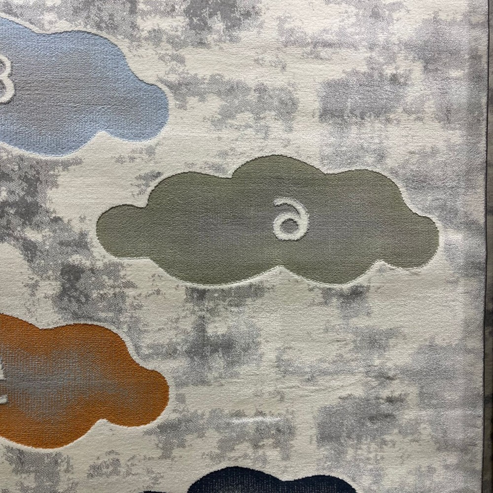 سجاد تركي اطفال كيدز 40679A اللون ابيض رصاصي فاتح مقاس 80*150 سجاد تركي اطفال كيدز 40679A اللون ابيض رصاصي فاتح مقاس 80*150