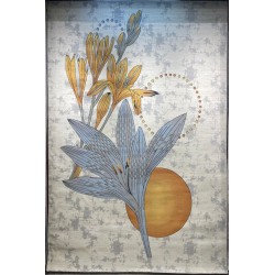 سجاد تركي اطفال كيدز 40681A اللون ابيض رصاصي فاتح مقاس 80*150